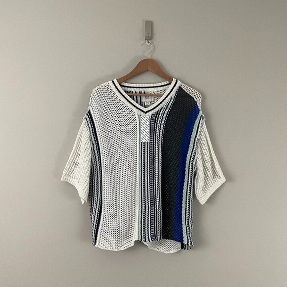 Urban Outfitters BDG Domino Crochet Knit Sweater Tee Size Small - Picture 1 of 5